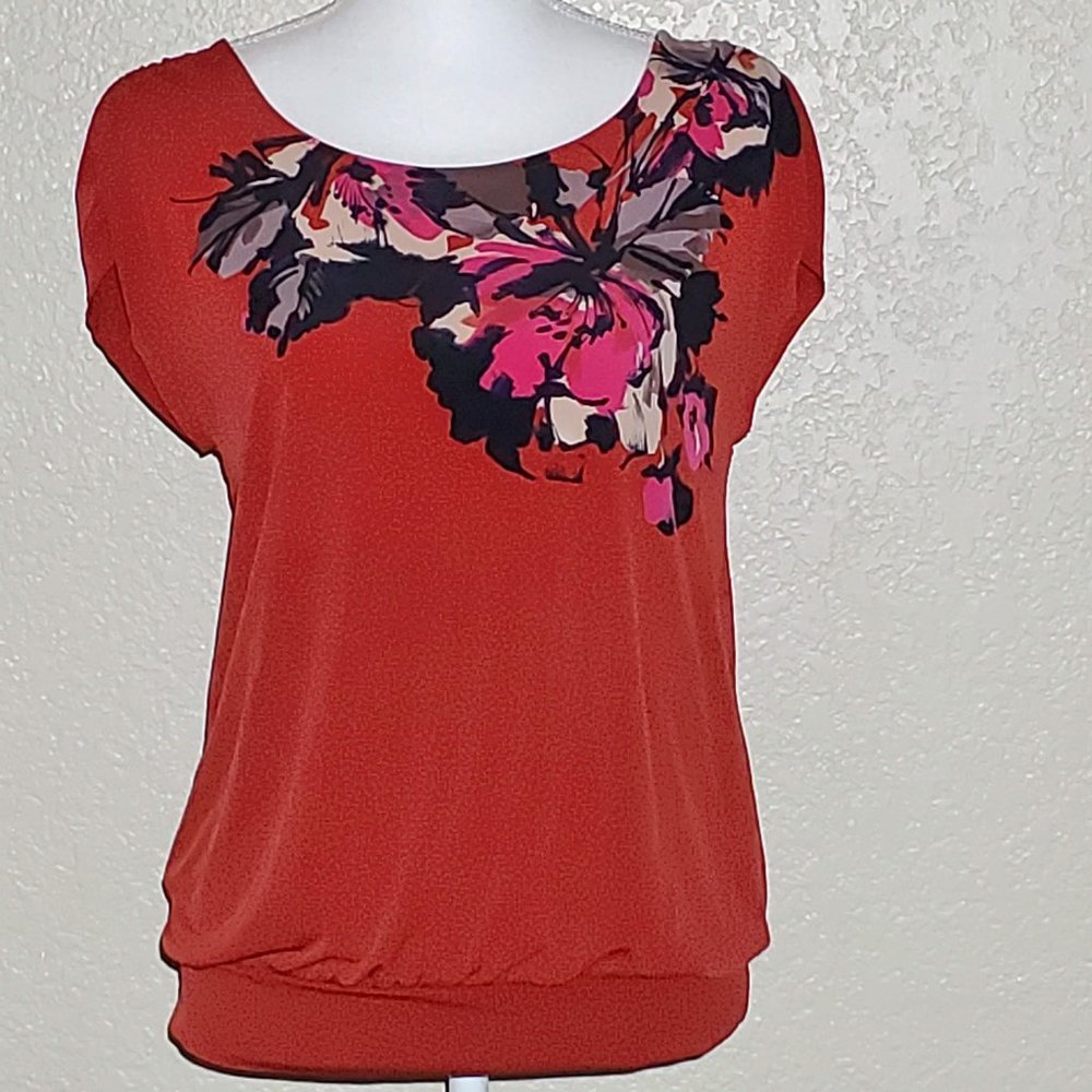 4/$20 The Limited Floral Short Sleeve Top